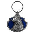Eagle Profile Metal Key Chain with Enameled Details